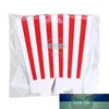 24pcs Red Stripe Popcorn Boxes Candy Box Holder Containers Cartons Paper Bags For Movie Theater Dessert Tables Wedding Favors