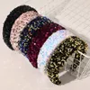 Neue Mode Fischschuppen Pailletten Schwamm Ball trendiges breitkrempiges Stirnband für Frauen Mädchen Haarschmuck Kopfbedeckung