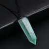 Pendant Necklaces 1PC Reiki Healing Big Pendulum Fluorite Stone Crystal Quartz Amulet Natural Amethysts Lapis Agates Necklace