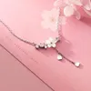 Pendant Necklaces Luxury Wedding Jewelry Flower Women Necklace For Bride Moon Star Tulip Pearl Choker Clavicle Neck Chain Girlfriend Gifts