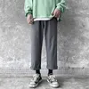 Privathinker Lato jedwabny odczuć długie proste spodnie mężczyźni streetwear fajne światło elastyczne spodnie talii mężczyzny Clothe 210715