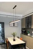 Wort minimalistische Esszimmerlampe Kronleuchter moderne lange Streifen Esstisch Luxus Bar Büroleuchte