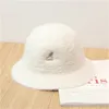 Automne et hiver women039s nouvelle fourrure de lapin couleur pure chapeau de pêcheur coréen kangol kangourou broderie chaud allmatch bucket hat9819782