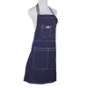 Fashion Denim Apron for Chef Kitchen BBQ with Pockets Grill Baking Cooking Aprons For Men Coffee Shop and Studio Overalls 210629