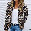 Women's Jackets Women's Women Casual Leopard Print Cardigan Zipper Short Outwear 2022 Fashion Long Sleeve Top Ladies Coat Female Spring