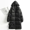 Winter Women's Down Jacket Long Coat Female Lightweight Oversized Thick Warm Loose Puffer Ultra Light Parka 211216