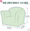 Mini Size Sofa Cover 1 Seat Soft Armchair Couch Solid Color Elastic Stretch Settee Slipcover for Children Chair 220302