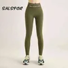 SALSPOR letra impressa correndo leggings mulheres fitness alta cintura cintura esporte exercitar leggins ginásio calças calças sexy rápido seco 211202