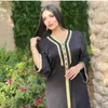 Robes décontractées XITALI mode musulmane Hijab robe Eid 2021 femmes élégantes ruban de diamant noir caftan marocain turquie arabe vêtements islamiques