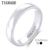 Tigrade 2mm 4mm 6mm White Ceramic Ring Black Wedding Engagement Men Women Rings Fashion Classic Special Design Anillos Jewelry