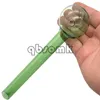 QBSOMK Billigaste Pyrex Glass Oil Burner Pipe Clear Burner Great Tube Glass Oil Nail Pipe For Water Bong 20cm Lenght 50mm Ball