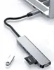Typ C Dockningsstationer 4K VGA RJ45 splitteradaptrar HDMI-kompatibel Dual Monitor USB-C Adapter USB 3.0 för iPad Huawei MacBook Pro