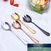 Salatlöffel, Gabel, Edelstahl, Löffel, Besteck, einzigartiges Dessert-Eiscreme-Serviergeschirr