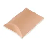 50pcs Kraft Paper Pillow Boxes Söt present Wrap Mini Kartonglåda För Födelsedag Bröllop Gåvor Favor Packing Party Decor