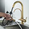 Ellen Touch Control Küchenharmhaare Filter ausziehen Antqiue Bronze Küchenmischer Tap Kran Sensor Wasserhahn Kaltwasser EL9139AS 210724