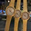 Ladies Antique Watch Full Diamond Dial Dialy Retro Style Quartz Movem