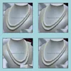 Beaded Necklaces & Pendants Jewelry 8-9Mm White Natural Pearl Necklace 38Inch 925 Sier Clasp Womens Gift Drop Delivery 2021 Grnef