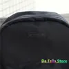 Mochilas casuais Preto Double Front Bolsos Homens Mulheres Sacos 1: 1 Qualidade Tático Nylon Borracha Patch Logo Saco