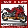 Kit de carrosserie pour Honda CBR 650f CBR650F 11 12 13 14 15 16 Fares 73No.118 CBR FLAT BLACK 650 CBR650 F 2011-2016 650cc CBR-650F CBR-650 2011 2013 2013 2014 2015 2016 Bodywork