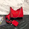 Re-Edition 2005 نايلون مصممون حقائب كتف حقيبة يد جلدية عالية الجودة مصمم-بيع سيدة عبر الجسم الفاخرة سلسلة حقيبة 247R