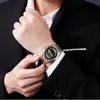 Top Brand Watch Herren Edelstahl Geschäftsdatum Uhr Wasserdichte Leuchthemmschaften Herren Luxus Sport Quarz Armbanduhr G1022