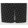 Skirts Gowyimmes 2021 Summer Slim Women Black Dot Skirt Vintage Lady High Waist Midi Long Hip Pakadge Pencil PD925