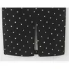 Spódnice goweimmes 2021 Summer Slim Women Black Dot Spódnica Vintage Lady High talia Midi Long Hip Pakadge Pencil PD925