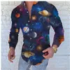 Camisas casuales para hombres Estilo punk Seda Satén Mariposa dorada Impresión Solapa Masculina Slim Fit Manga larga Camisa de fiesta de flores Tops284a