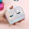 Women Sweet Cute Ladies Girls Kids Children Coin Purses PU Hologram Wallet Laser Clutch Purse Tassel Bag Mini Small Coin Bags 20211222 H1