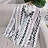 Spring and Summer New Square Collar Slim Stripe Letters Dot Love Leopard Flannel Cotton Brushed Long Sleeve Pants 201114