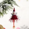 Christmas Dancing Angel Doll Pendant Xmas Tree Hanging Ornaments Plush Elves Holiday Present New Year Gifts PHJK2109