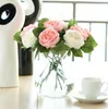 NOUVEAUCharmant soie artificielle fleurs décoratives tissu Roses pivoines fleur pour mariage maison hôtel décor EWD7078