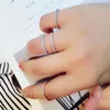 Real S925 Sterling Silver Rings for Women Simple Classic Wedding Ring with Stamp Exquisite Cz Female Wholesale Jewelry