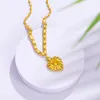 Ожерелья с подвесками, простые винтажные ювелирные изделия из нержавеющей стали из 24-каратного золота с сердечками, женские273k