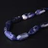 15.5"strand Faceted Sodalite Long Size Nugget Loose Beads,Cut Natural Blue Gems Quartz Pendants Connectors Jewelry Craft Making
