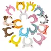 Cute headband foil balloon rabbit bear Cartoon animal balloon pink children's toys baby shower birthday party decoration