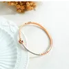 Bangle 2022 Exquisite Women Bracelet Hart Design With Cubic Zirconia Bracelets Stainless Steel Bangles Beatuful Jewelry Gifts