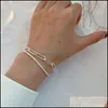 Bracelets joalheriabracelets minimalistas moda fly cadeia de correntes de correntes de cobre Sier plata