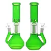 Atacado Big Perc Glass Tobacco Bongs Hookah Gourda grossa verde fumegante fumante plataformas de óleo Bubbler cinzas apanhadores bong