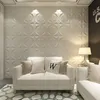 Art3d 50 x 50 cm dekorative 3D-Paneele, strukturierte Wanddesignplatte, weiß, schallisoliert für Wohnzimmer, Schlafzimmer (Packung mit 12 Fliesen)
