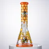 Hookah de estilo abejas bongs de vidrio con cabeza tuber￭a recta tuber￭as de agua de 9 pulgadas plataformas de aceite de aceite de vaso de vaso 18 mm junta femenina