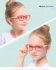 2021 패션 어린이들이 블러레이 안경을 방지 남성과 여성 평면 렌즈 실리콘 고글 소프트 프레임 F8140