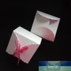 Bomboniere romantiche Decor Farfalla Caramelle fai-da-te Biscotti Scatole regalo in carta Kraft Scatola per caramelle nuziali con nastro per feste