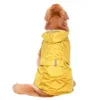 ملابس الكلاب PET DOT سترة هوديز معطف المطر في الهواء الطلق وينباك مقاوم للماء بحجم كبير مقنع