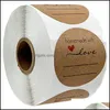 Adesivos de decora￧￣o de festa adesivos de casamento 500 tags de presente caseiras boas festas naturais kraft assado com amor s