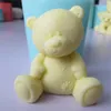 PRZY 3d Teddy Bear Silikonform Fondantform Harts Lerformar Chokladmousse Tårtformar Ljus Aroma Sten Gummi DW0104 210225