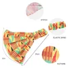빈티지 여성 헤드 밴드 헤어 액세서리 아프리카 인쇄 스트레치면 머리띠 탄성 모자 터번 헤드 스카프 헤드 랩