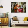 Singe mariage énorme peinture à l'huile sur toile décor à la maison décor à la main Personnalisation des images murales HD imprimé Personnalisation est acceptable 21060710