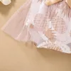 Vestidos da menina 2 pcs bebê romper terno de verão abacaxi impressão princesa roupa de mangas curtas saia de macacão com penteadeira 0-12 meses