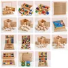 مواد لعبة Wooden Montsori 15 في 1GAM اللغز الخشبي ألعاب Froebel Toys for Child Educational6588235271Z